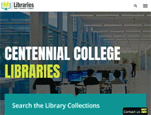 Tablet Screenshot of library.centennialcollege.ca